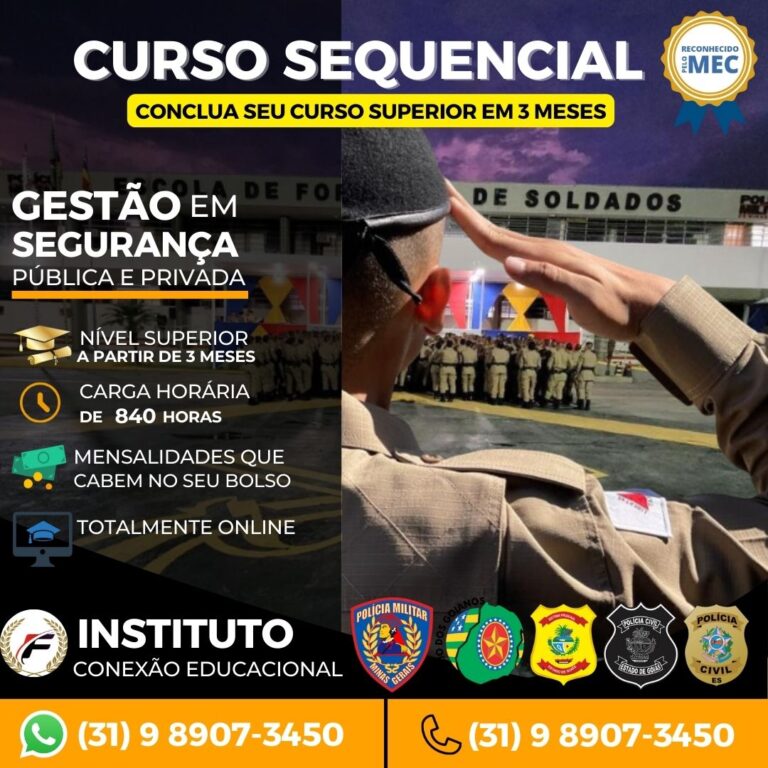 Curso Superior Sequencial em Gestão de Segurança Pública e Privada EAD [2024]