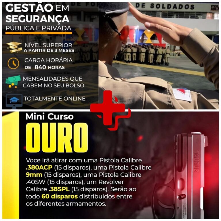 [EXCLUSIVO] Curso Prático de Tiro + Curso Superior Sequencial em Gestão de Segurança Pública e Privada EAD